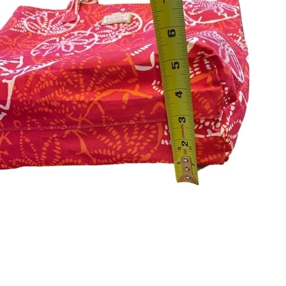 LILLY PULITZER for Estee Lauder Sand Dollar Tote Pink/Orange - Picture 8 of 9